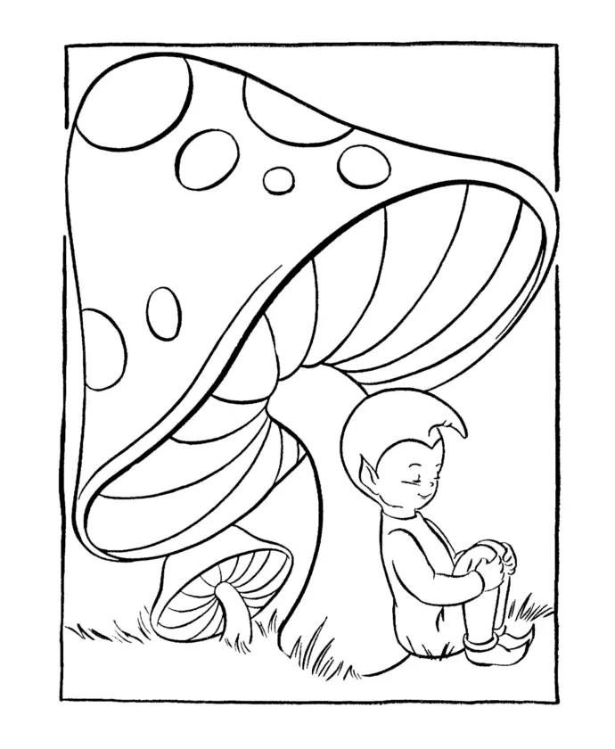 Bluebonkers pixie coloring 1 medieval mythical beings coloring