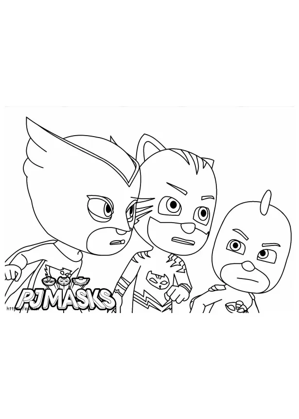 Serious PJ Masks coloring page