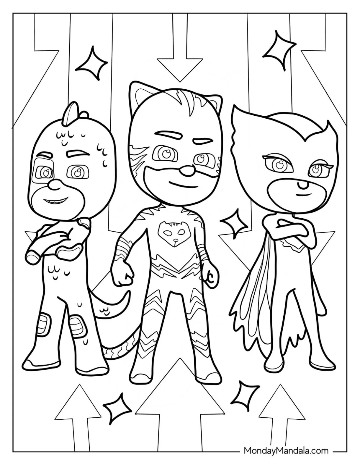 Pj Masks Coloring Page - Download Free Printable