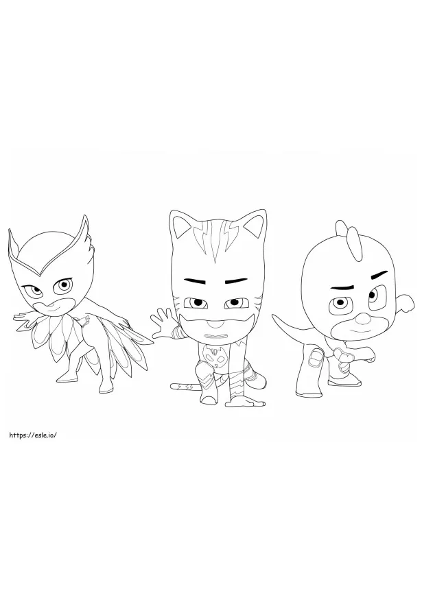 Action PJ Masks coloring page