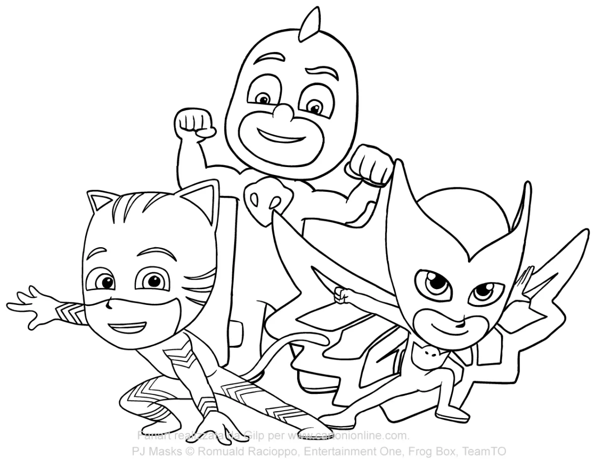 PJ Masks coloring pages