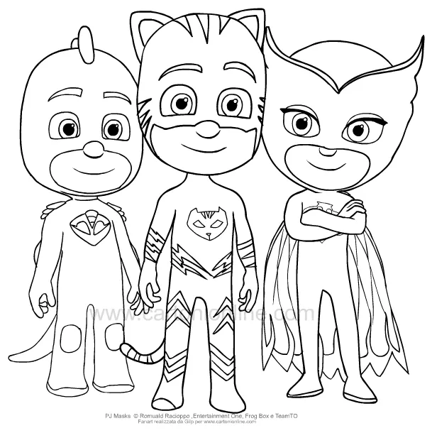 PJ Masks coloring pages