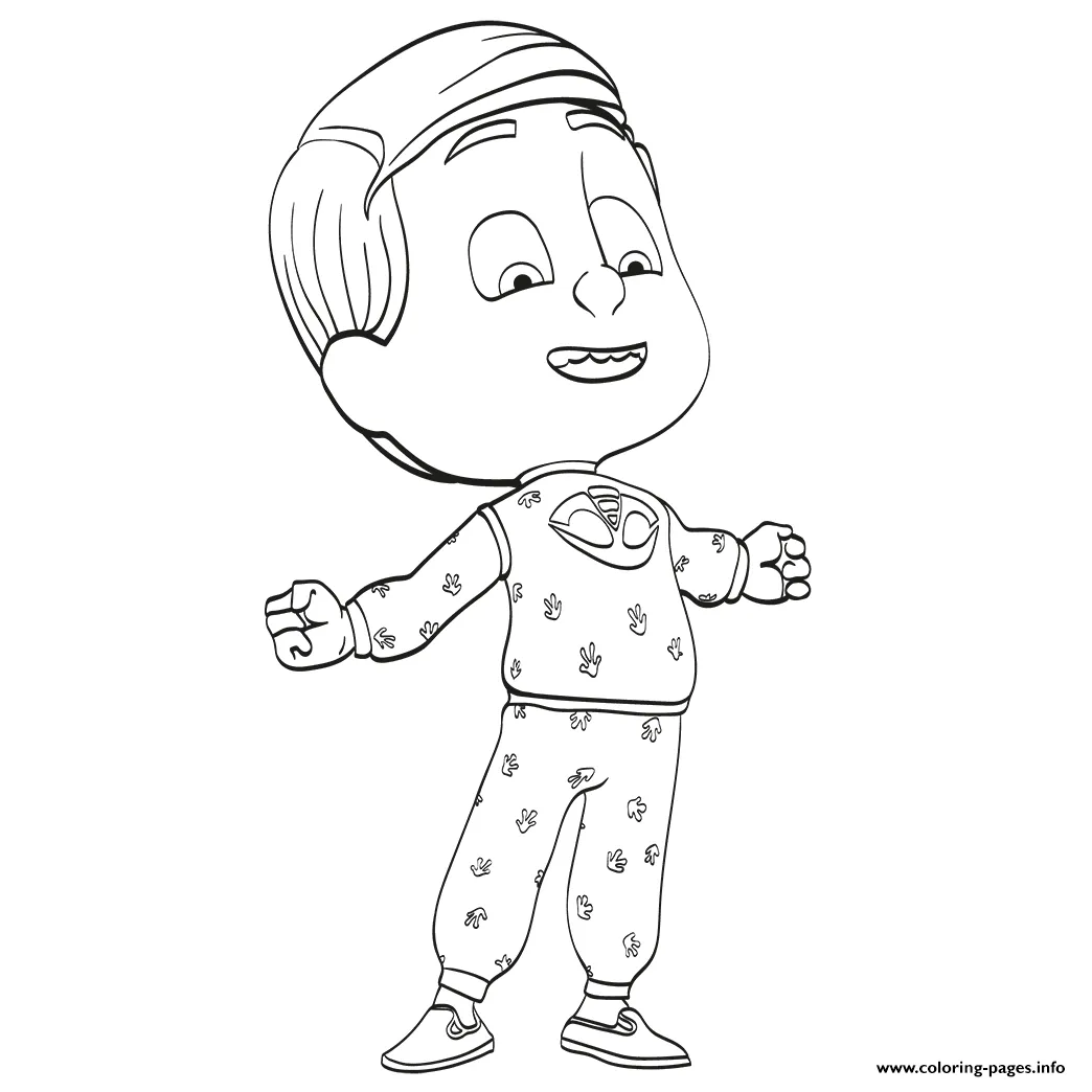 Pj masks pajama heroes coloring page printable