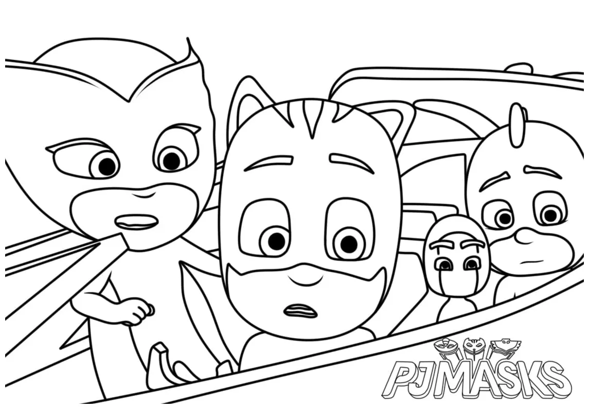 Pj masks coloring page