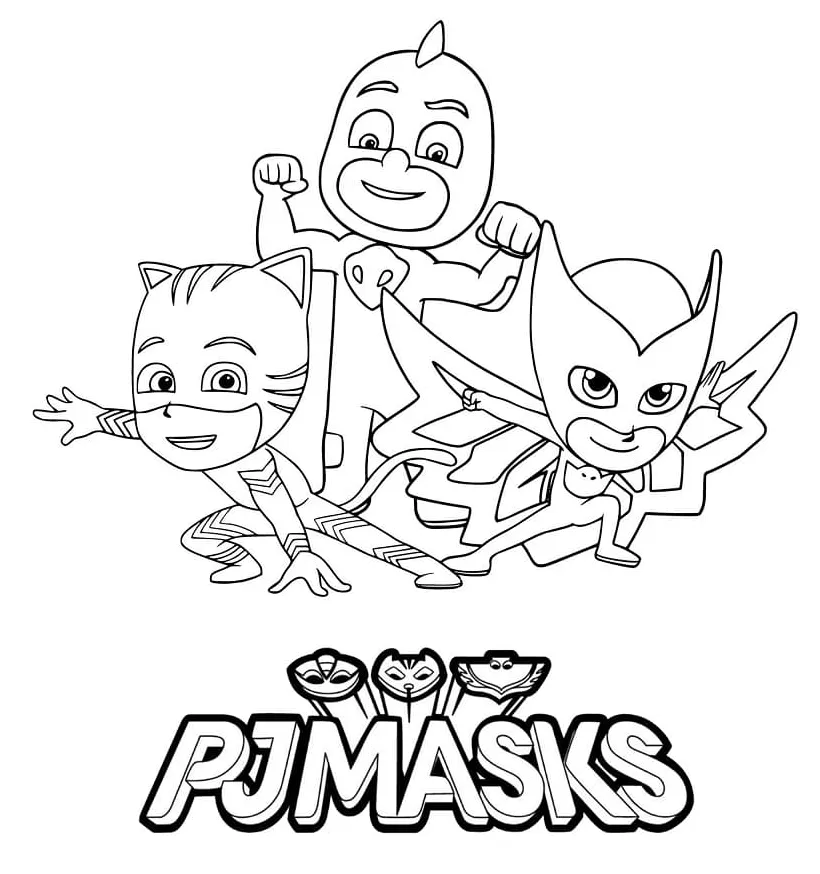 Printable pj masks coloring page free printable coloring pages for kids