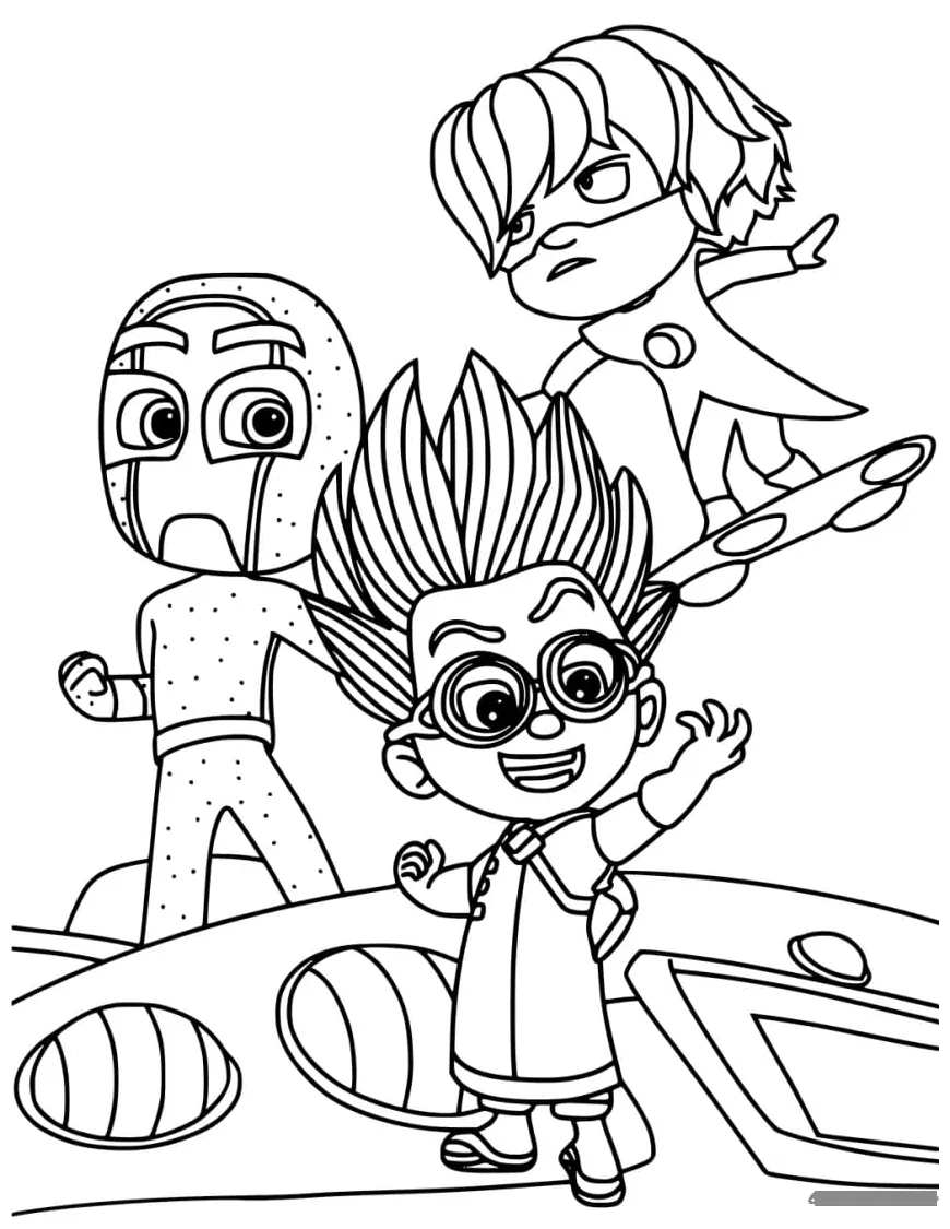 Catboy from pj masks coloring page free printable coloring pages for kids