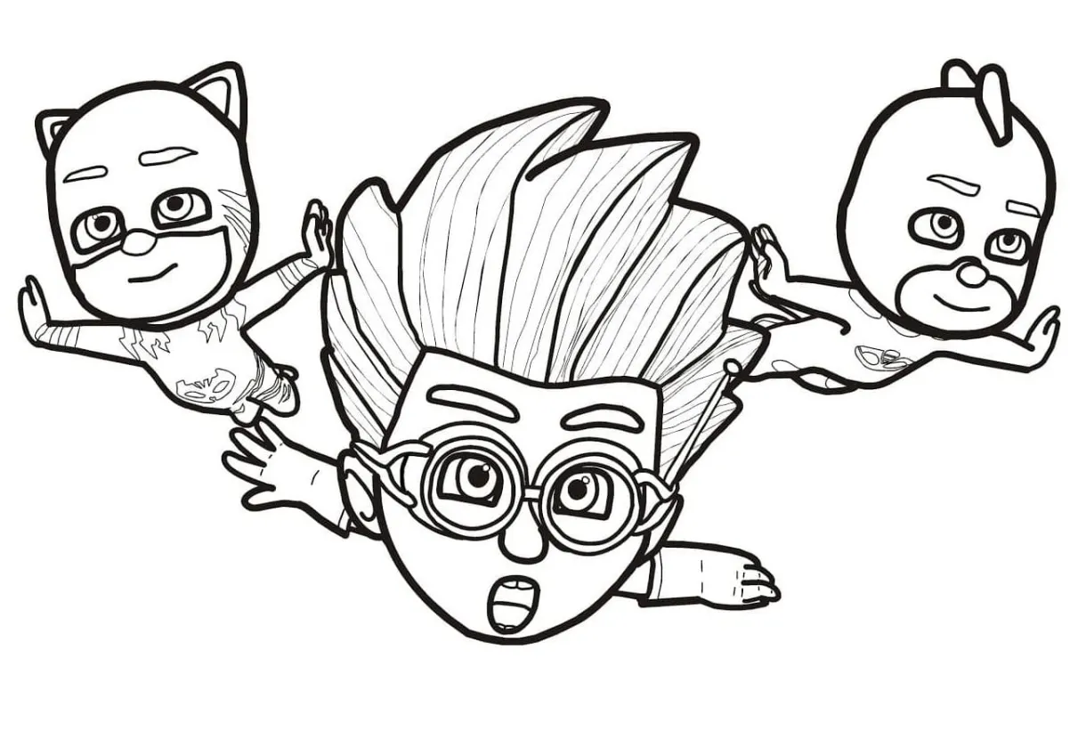 Pj masks coloring pages coloringlib
