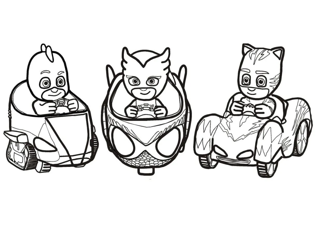 Pj masks coloring pages coloringlib