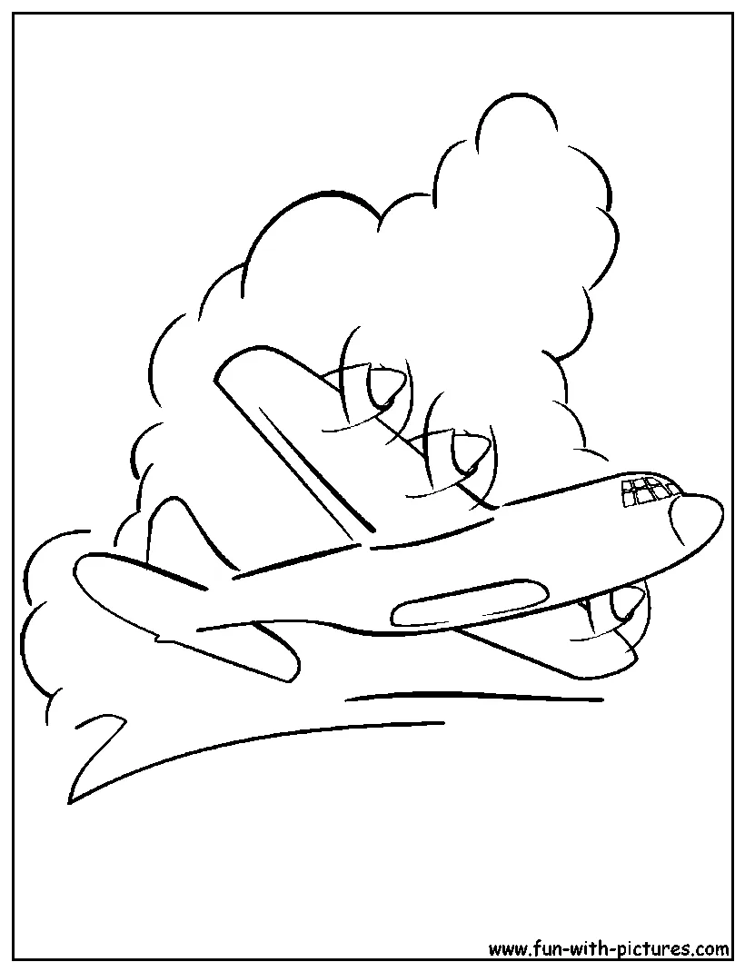 Plane coloring page