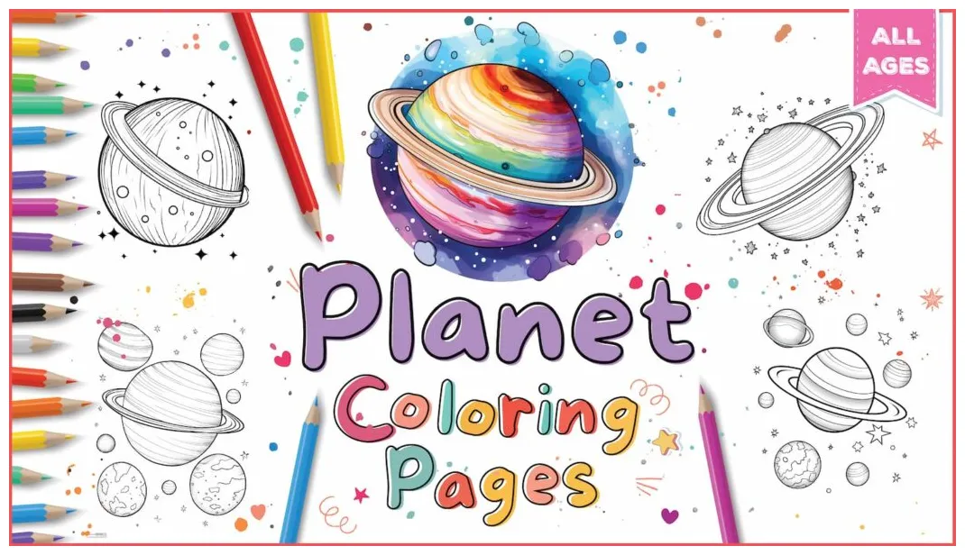 Planet Coloring Pages For Kids & Adults - World of Printables