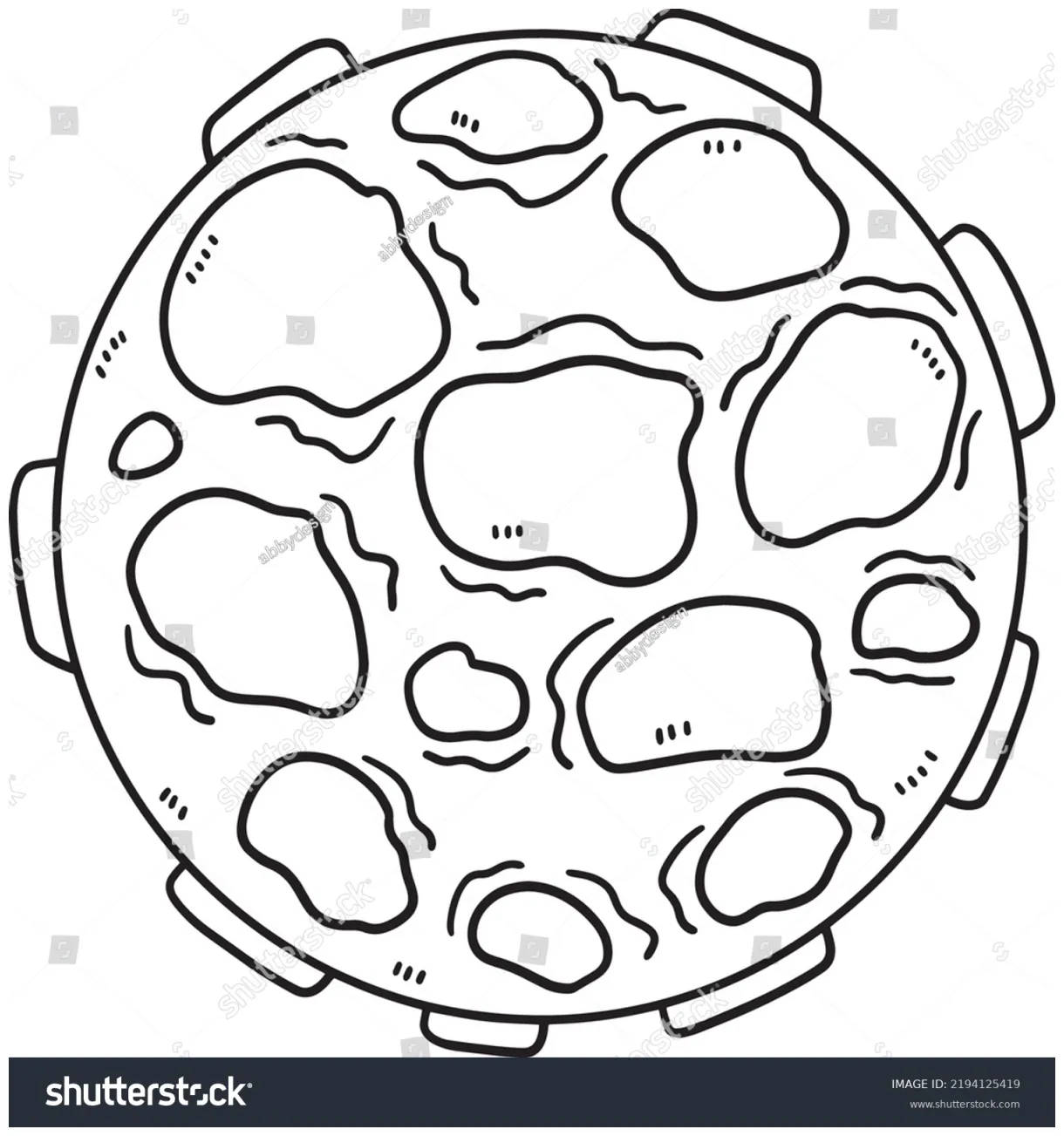 Planet Isolated Coloring Page Kids Stock Vector (Royalty Free