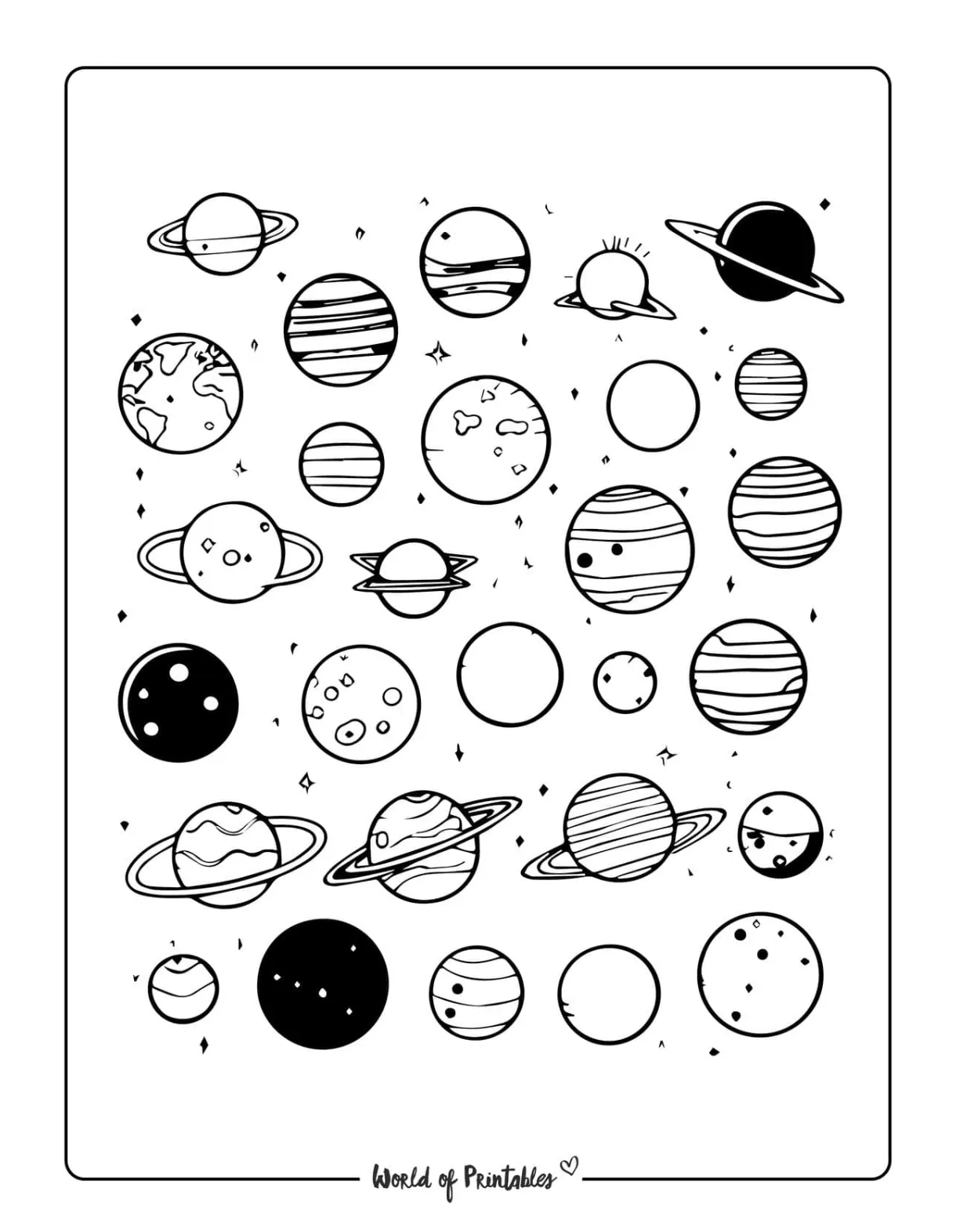 Large Planet Coloring Pages
