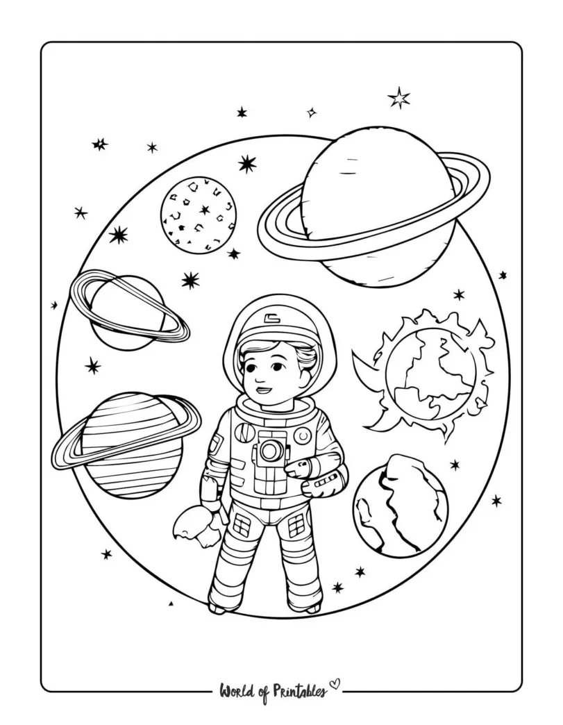 Planet Coloring Pages For Kids & Adults - World of Printables