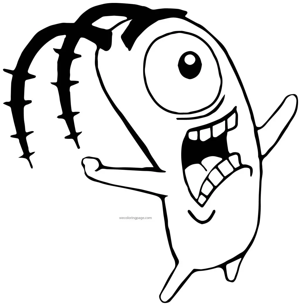 Plankton from spongebob coloring page wecoloringpage