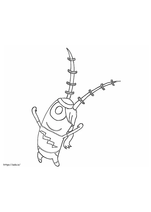 Plankton with power coloring page