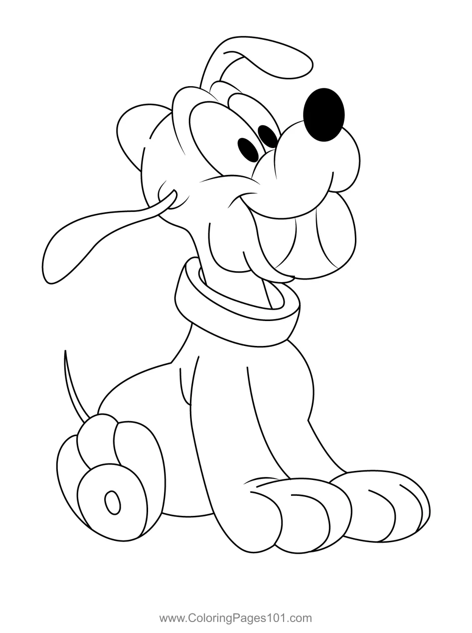 Baby for kids free pluto printable coloring pages