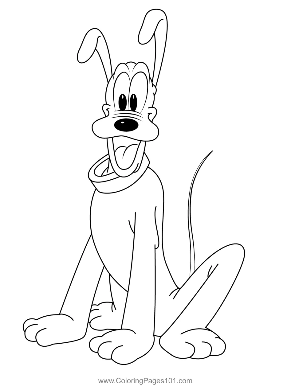 Cute for kids free pluto printable coloring pages