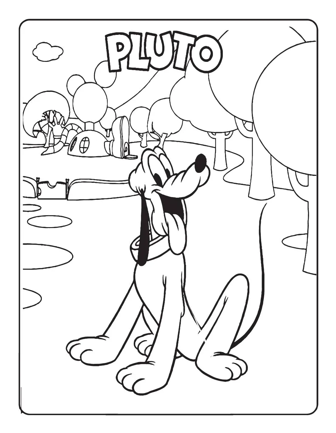 Pluto coloring page