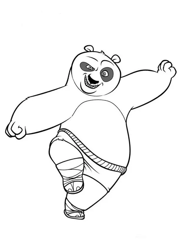 Po kung fu panda coloring page funny coloring pages