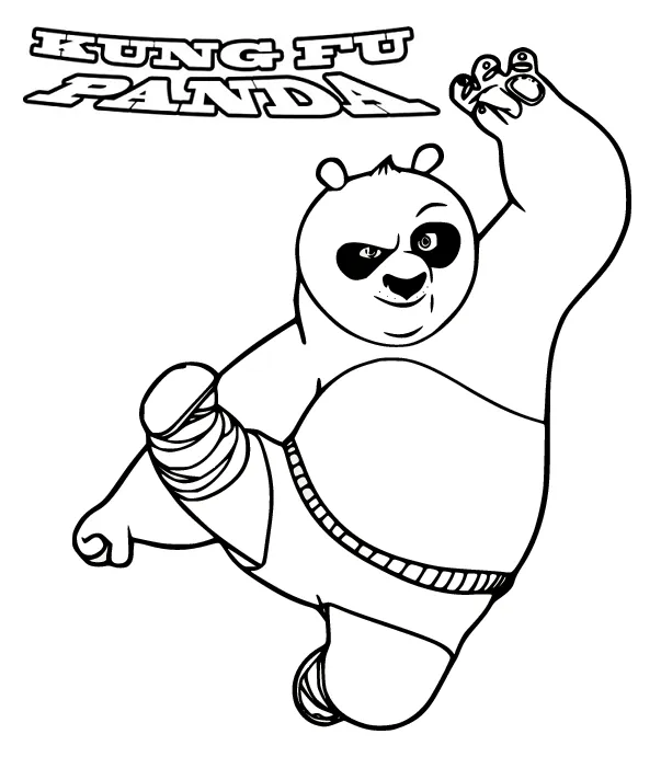 Kung fu panda po coloring page free printable coloring pages