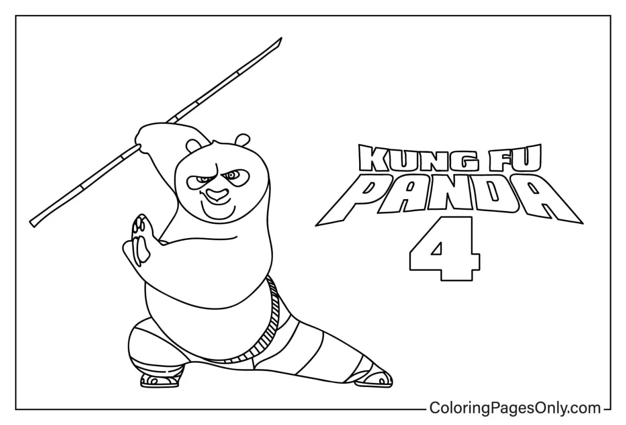 Po kung fu panda 4 coloring page free printable coloring pages