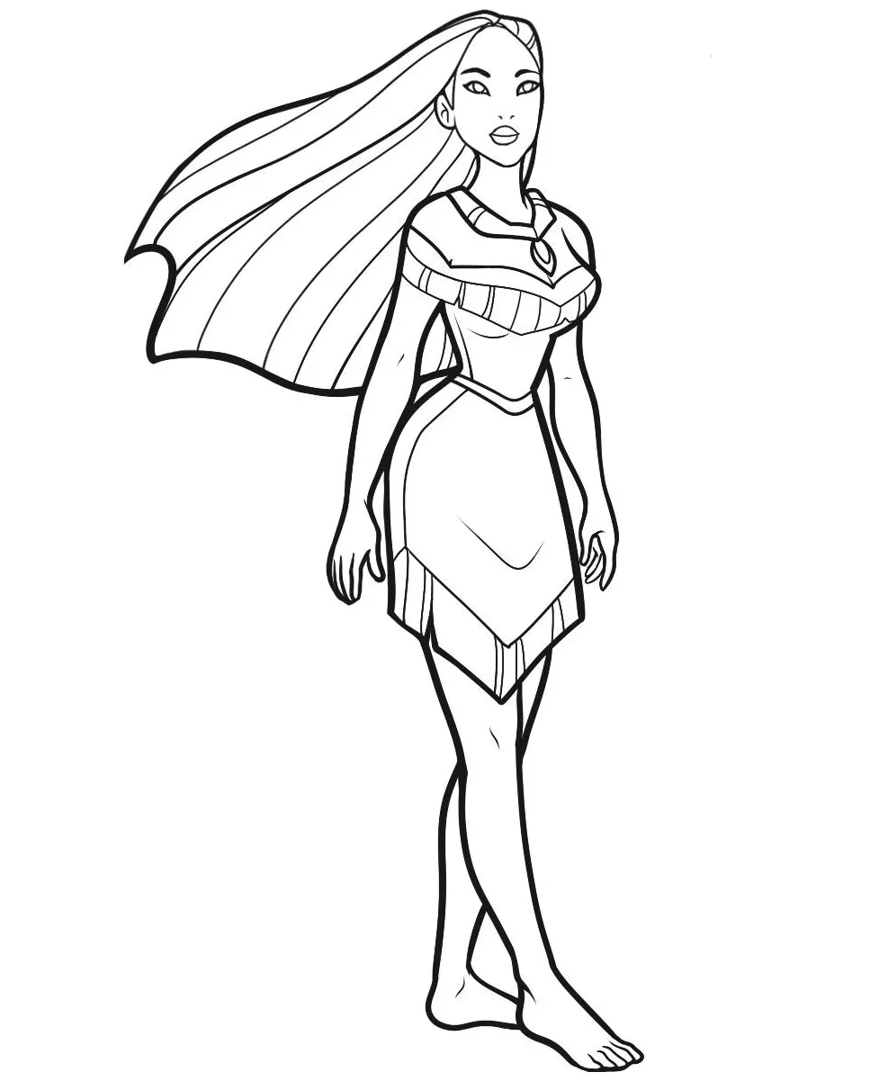 Pocahontas coloring page for kids pocahontas coloring pages