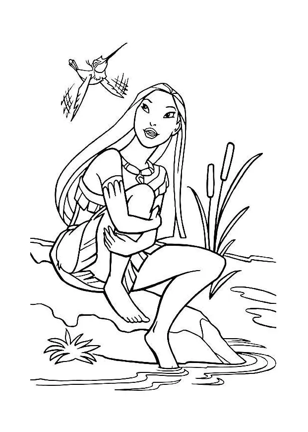 Free printable pocahontas coloring pages for kids