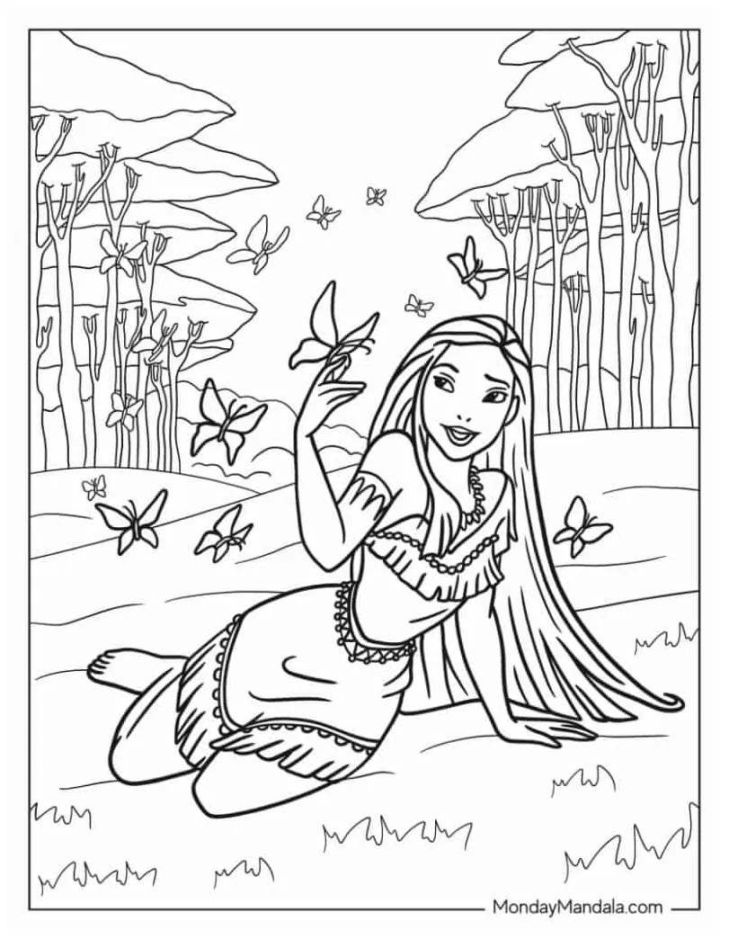 Princess pocahontas coloring pages 20 pocahontas coloring pages free