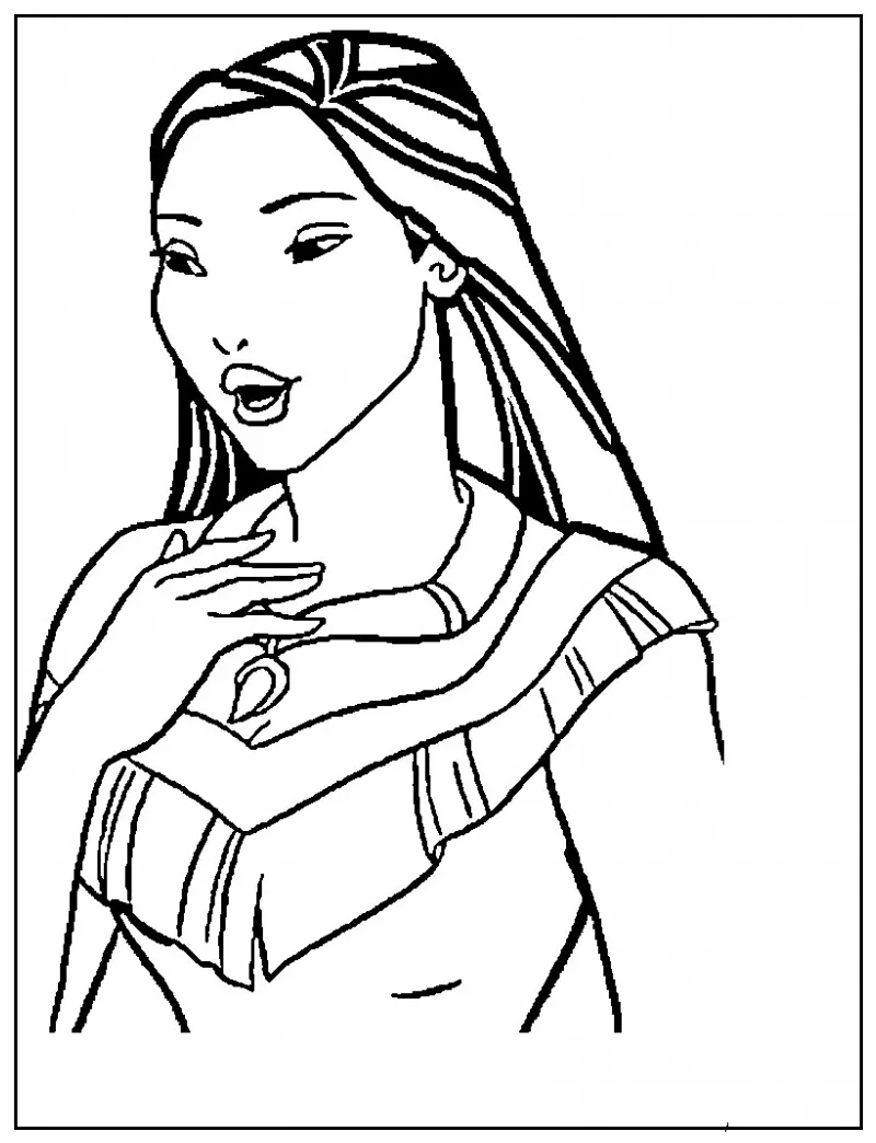 Free printable pocahontas coloring pages for kids