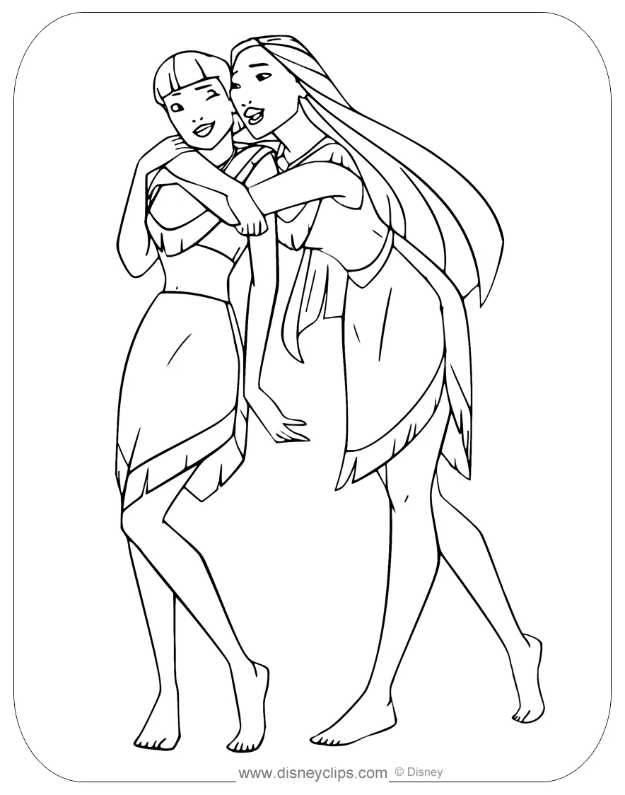 Free printable pocahontas coloring pages disneyclips