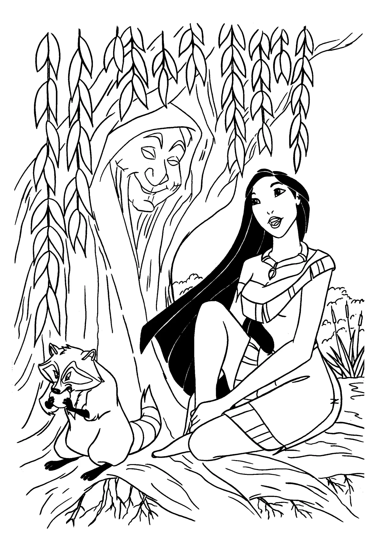 Free printable pocahontas coloring pages for kids