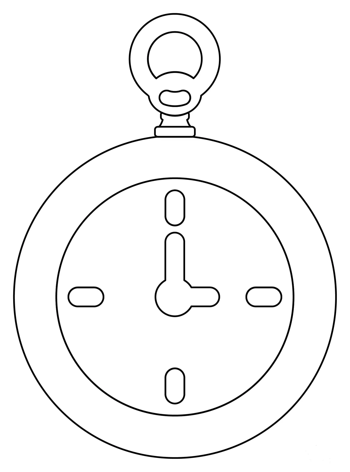 Pocket Watch coloring page - ColouringPages