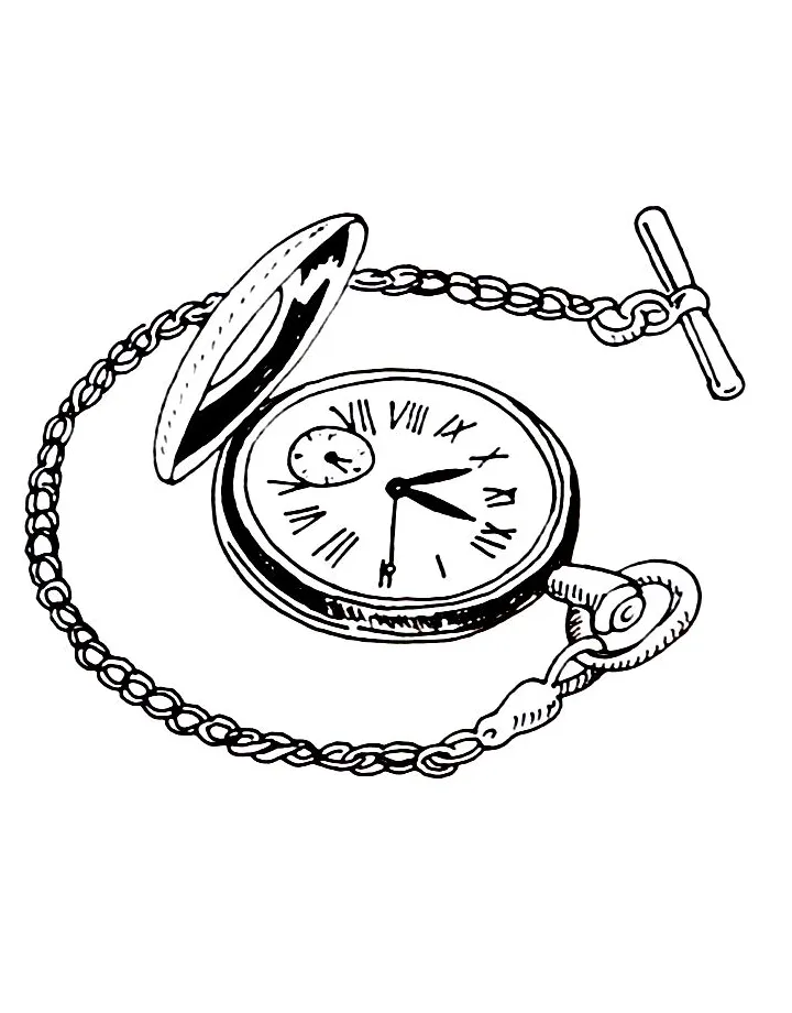 Watch Coloring Pages (Free Printable PDF)