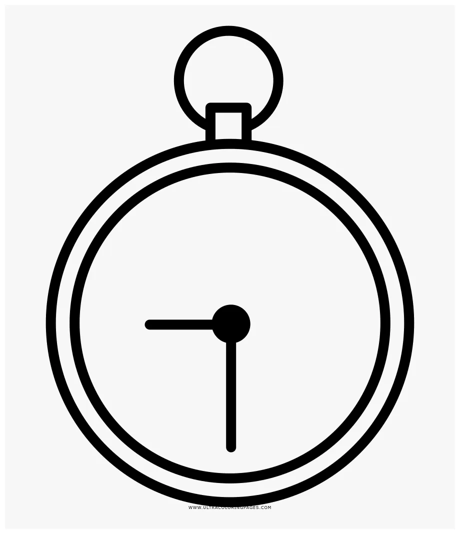 Pocket Watch Coloring Page Coloring Pages