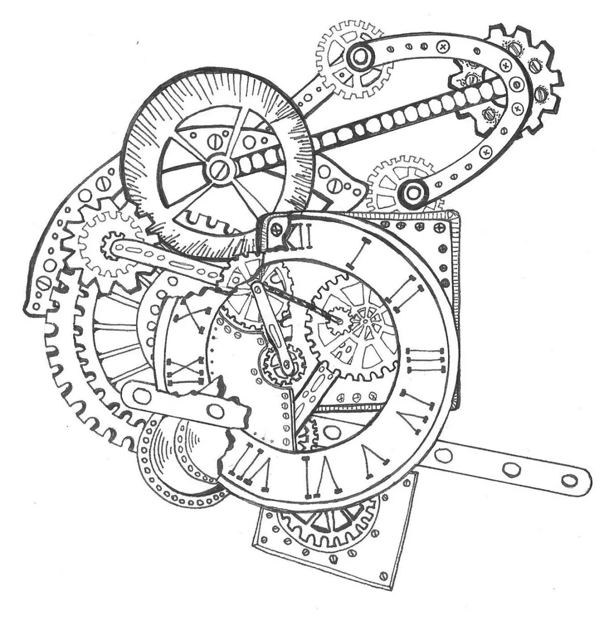 Pocket Watch Coloring Page Coloring Pages