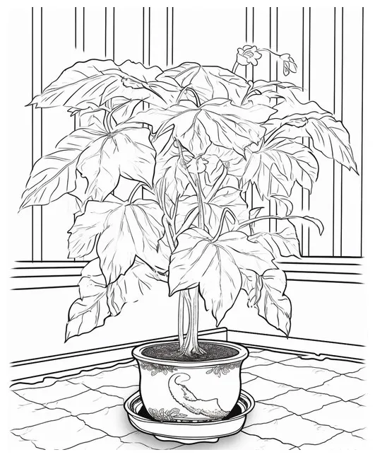 Premium ai a flower line art for kids