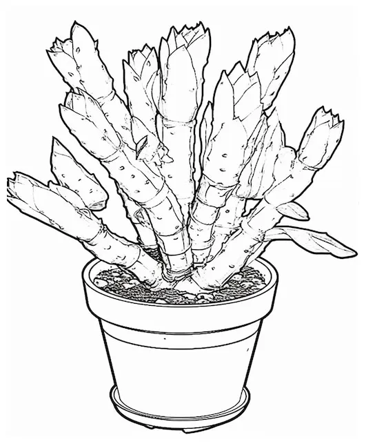 Premium ai a flower line art for kids