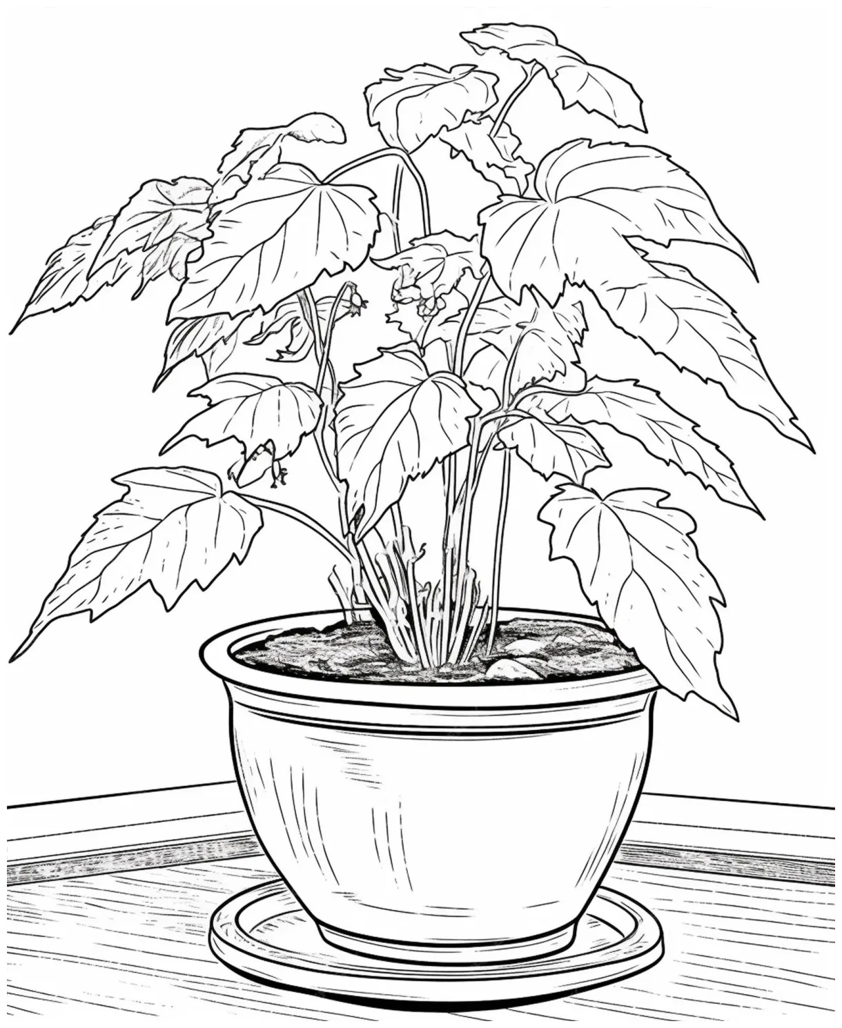 Premium ai a flower line art for kids