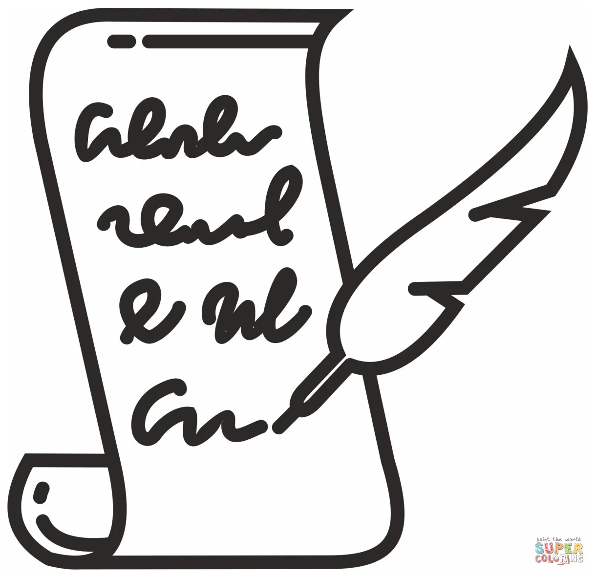 Poetry coloring page | Free Printable Coloring Pages