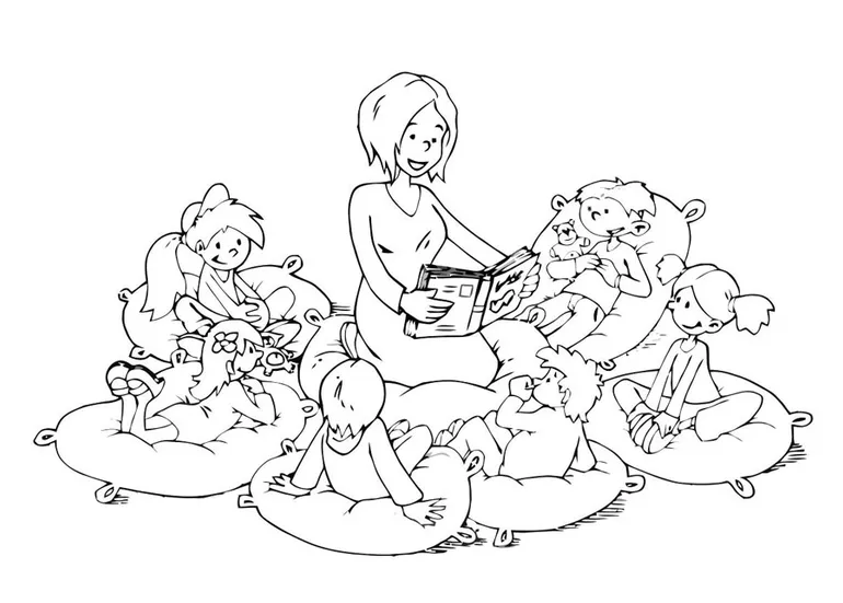 Coloring Page read aloud space - Free printables - Img 19291
