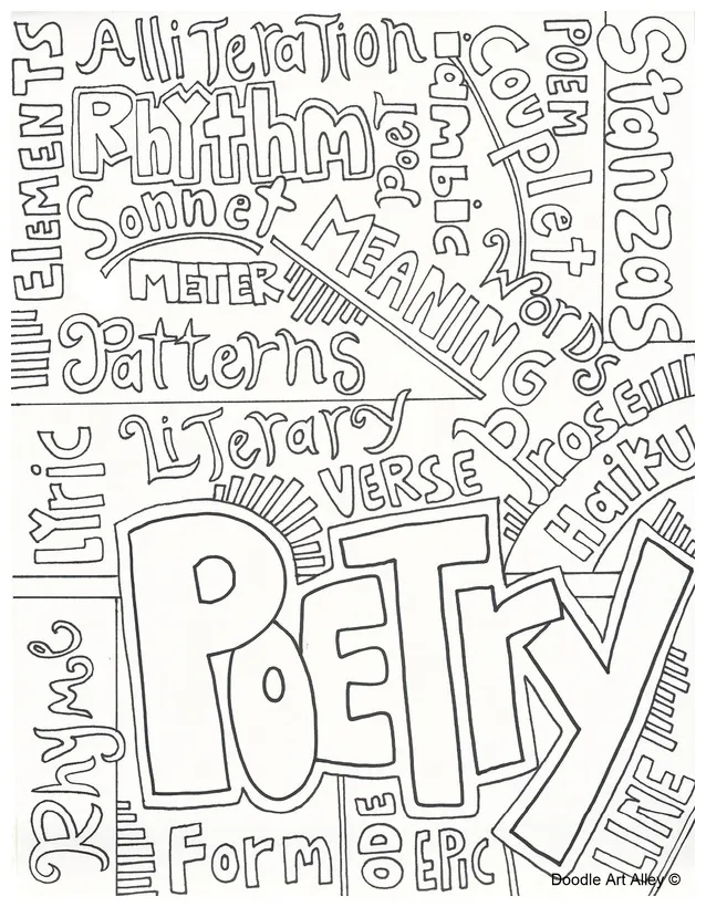 Poem Coloring Pages Coloring Pages