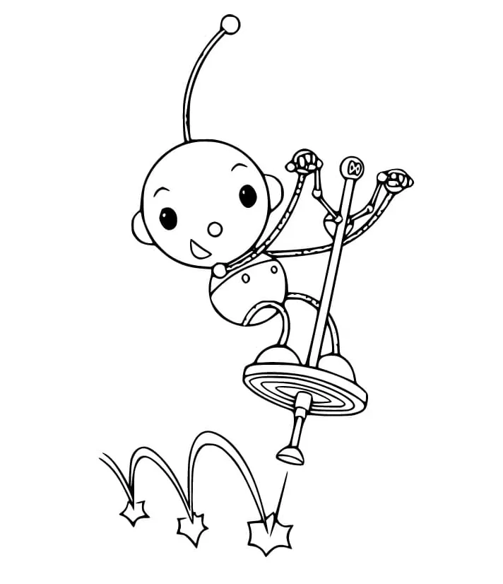 Pogo stick coloring coloring pages