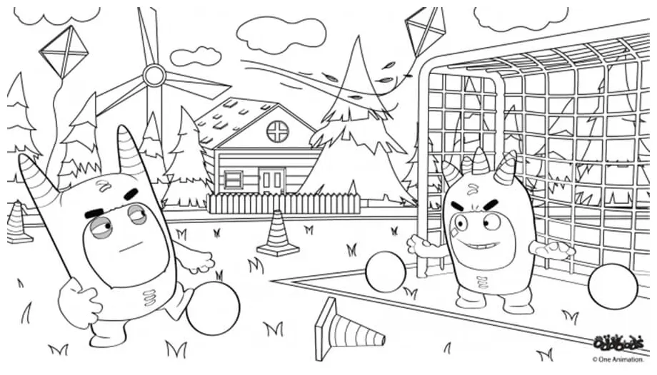 Pogo stick coloring coloring pages