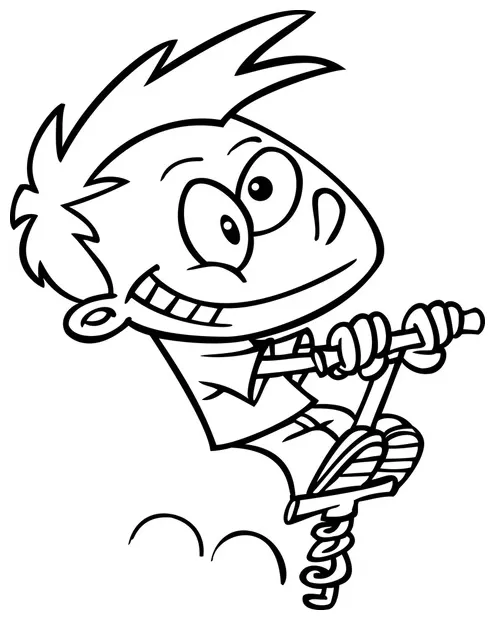 Pogo Stick Coloring Pages [2025]