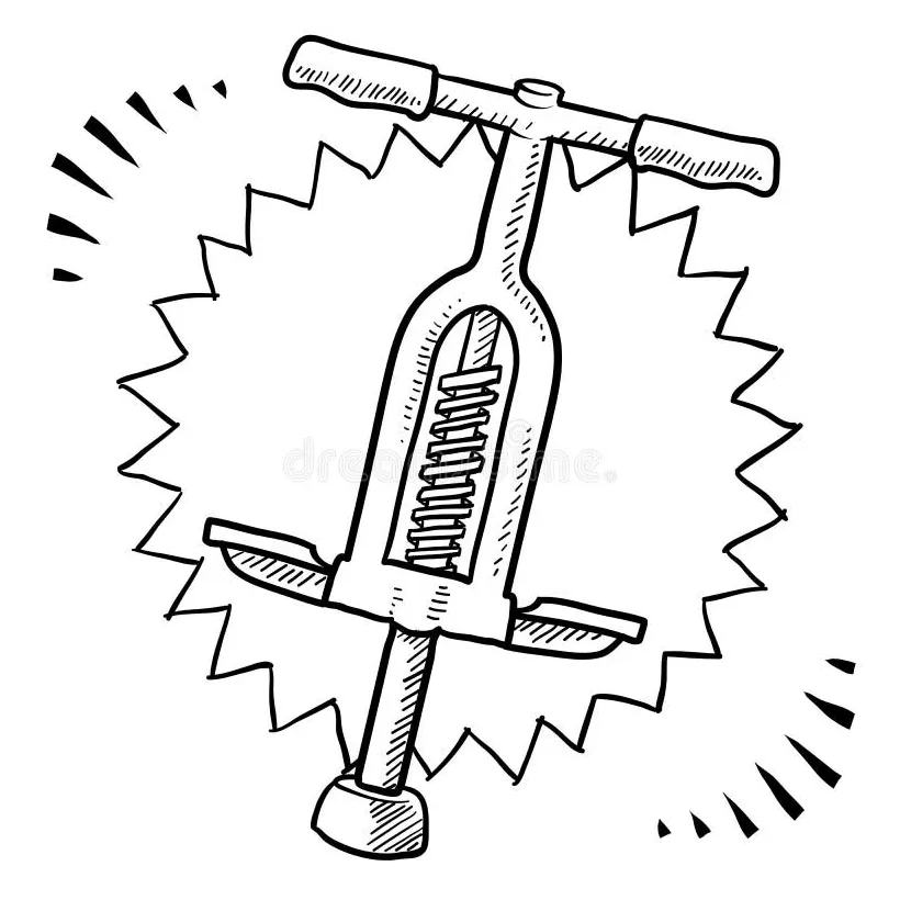 Pogo stick coloring coloring pages