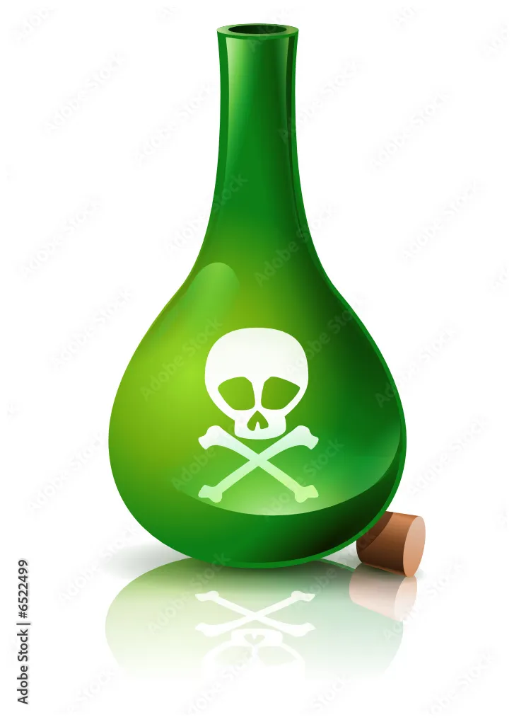 Vecteur Stock Fiole de poison verte ouverte | Adobe Stock