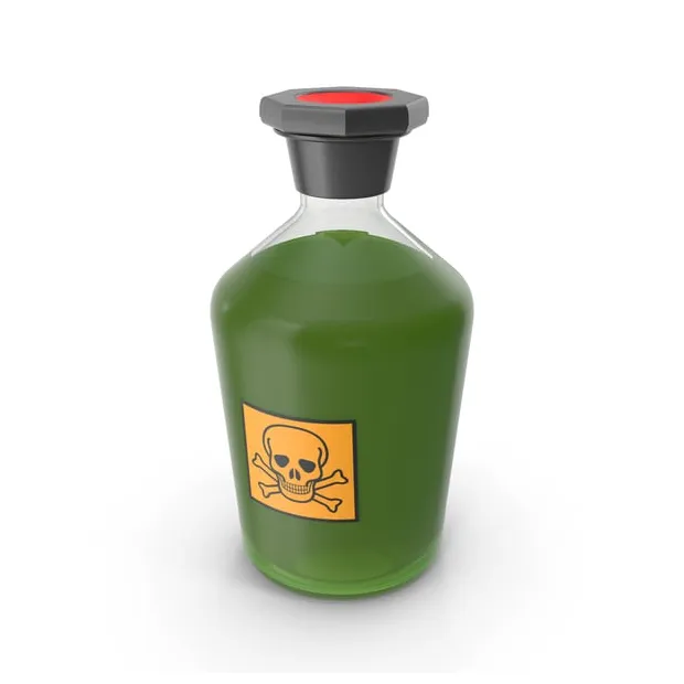 Poison bottle 3d, incl. poison & liquid envato