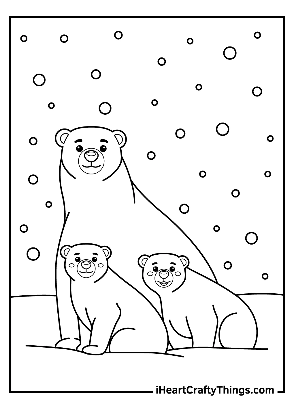 Free coloring pages polar bear