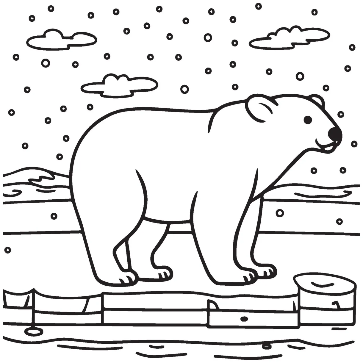 Polar animals coloring pages. animals coloring pages. polar animal