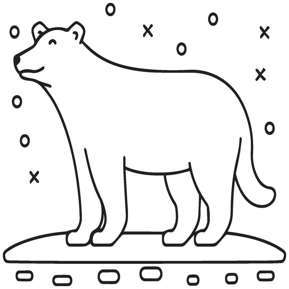 Polar animals coloring pages. animals coloring pages. polar animal